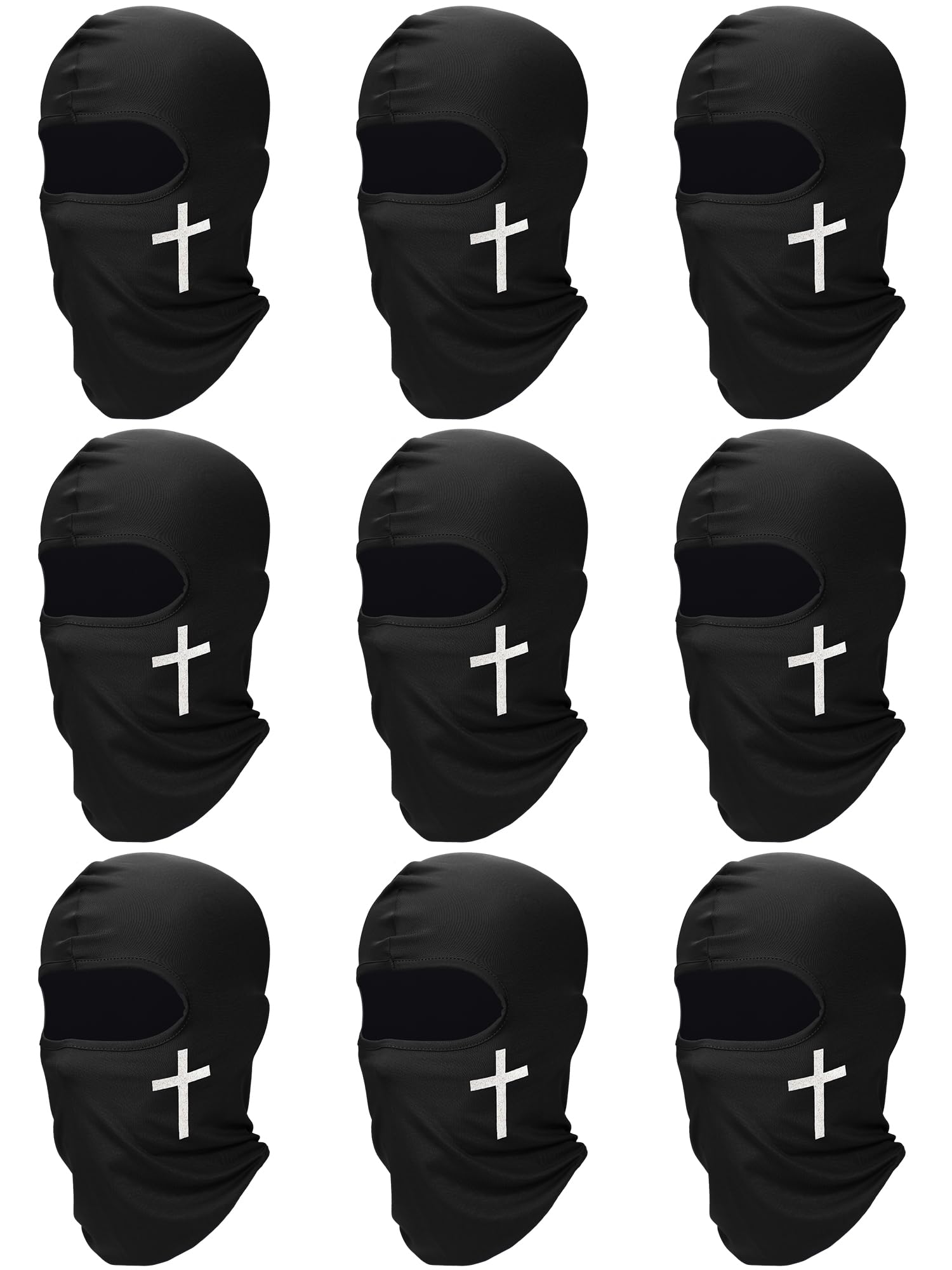 SATINIOR9 Pieces Ski Mask for Men Balaclava Face Mask Summer Face Mask Balaclava Full Face Mask Breathable Hood for Outdoor Use