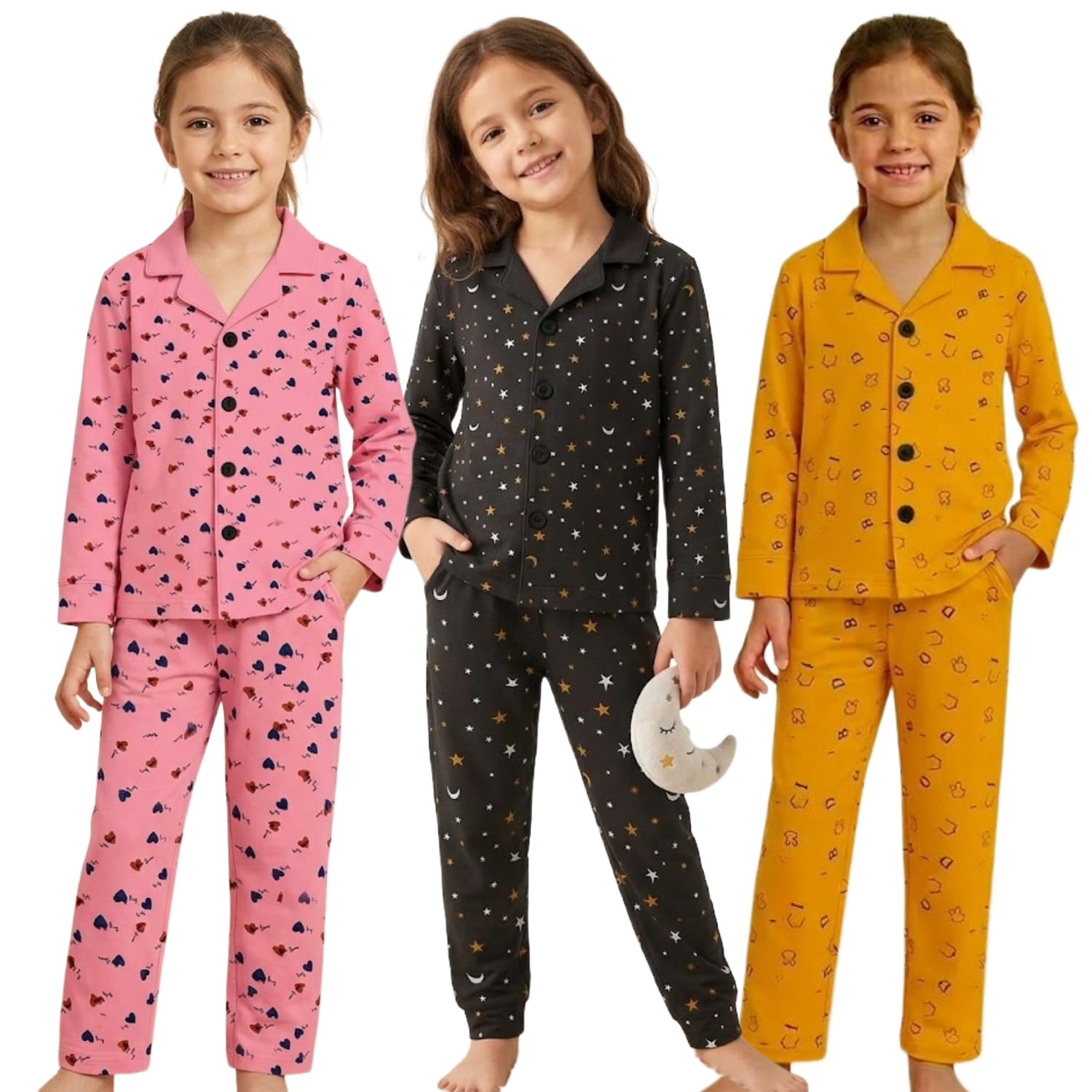 FASHA Kids Night Suit | Cotton Nightwear & Pyjama Set for Boys & Girls | Full Sleeve Shirt & Pajama Set | Soft Comfortable... - Review, Price and Buying Guide