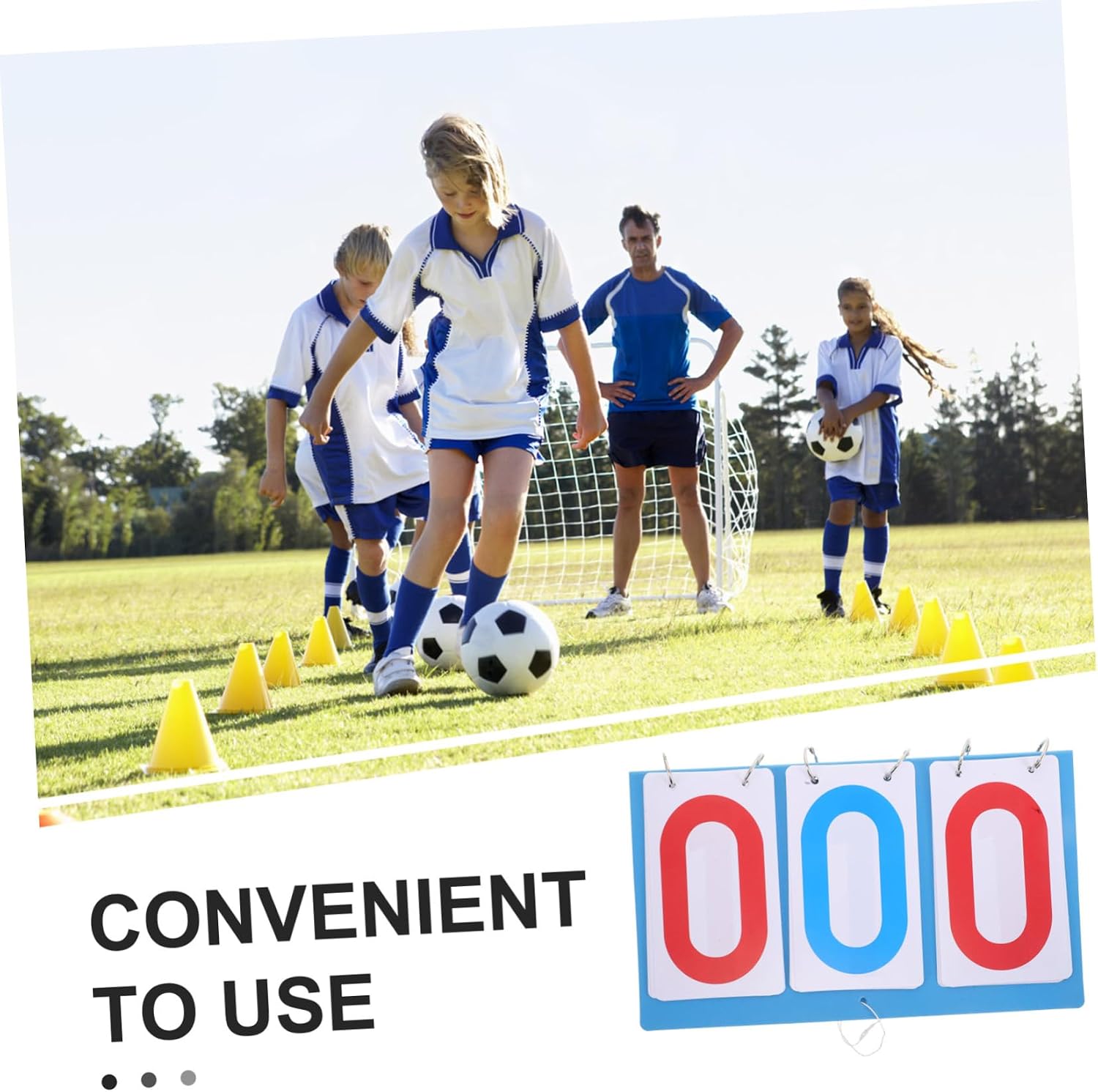 SUPVOX Portable Flip Scoreboard Desktop Score Keeper for Soccer Basketball and Table Tennis High Visibility Design with Space Saving Hanging Option for Easy Use