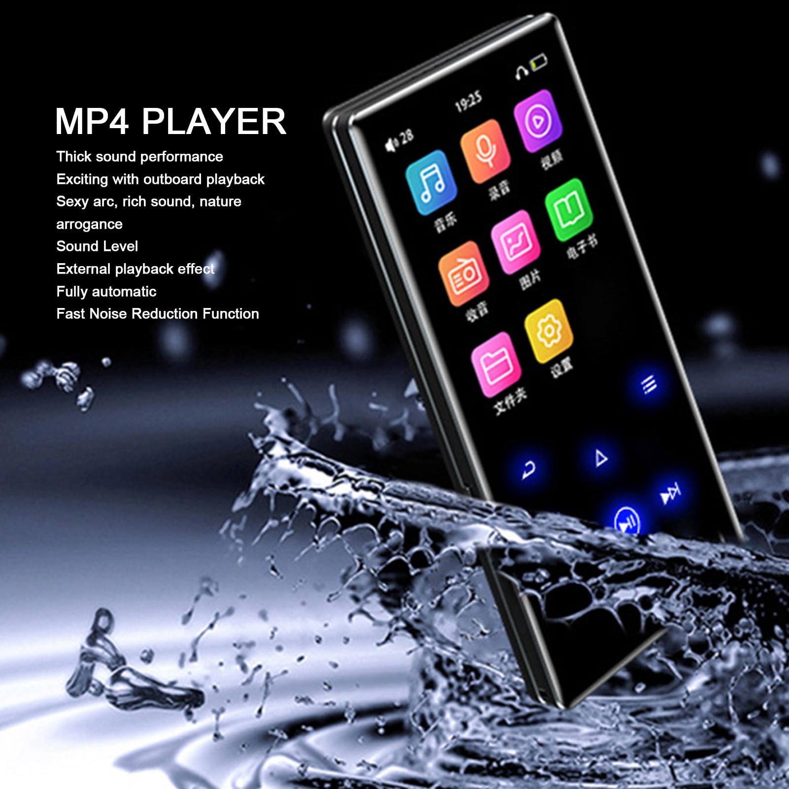 SIXRUN Lettore MP3 con Bluetooth 5.0, Batteria da 450mAh (64GB)