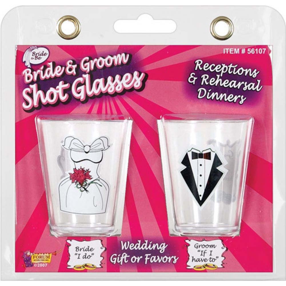 Forum Novelties Bride And Groom Shot Glasses