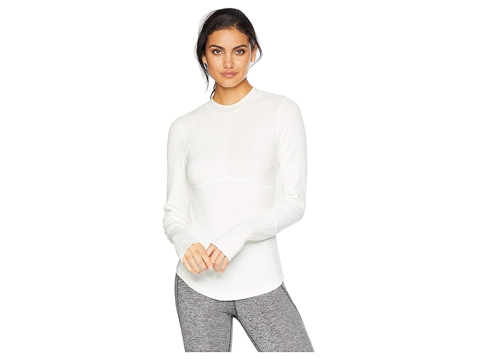 

Free People Movement Laura Long Sleeve Rib Top (Ivory) Women's Clothing