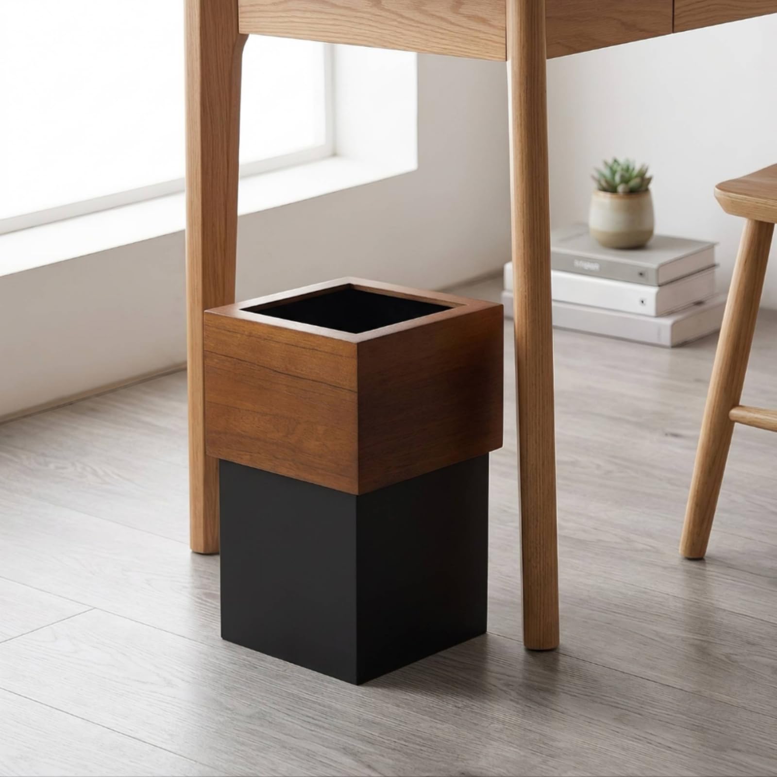 Papelera Compacto, Color Negro