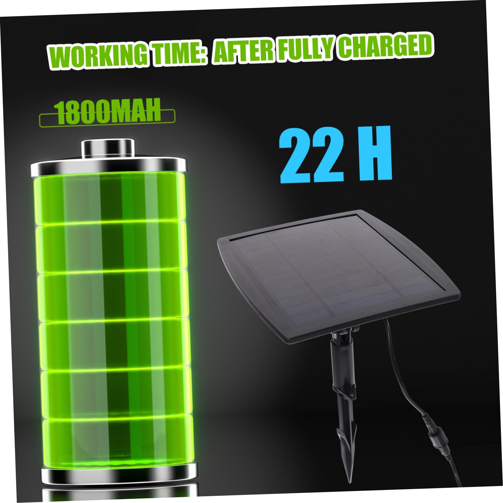 Solarbetriebene Aquarium Luftpumpe Bsv-ap005 für Fischbecken | 3, 7v 1800mah, 1l/min Fördermenge, Kunststoffgehäuse, 50 Db, Rund 22 Stunden Laufzeit Zufällige Farbe