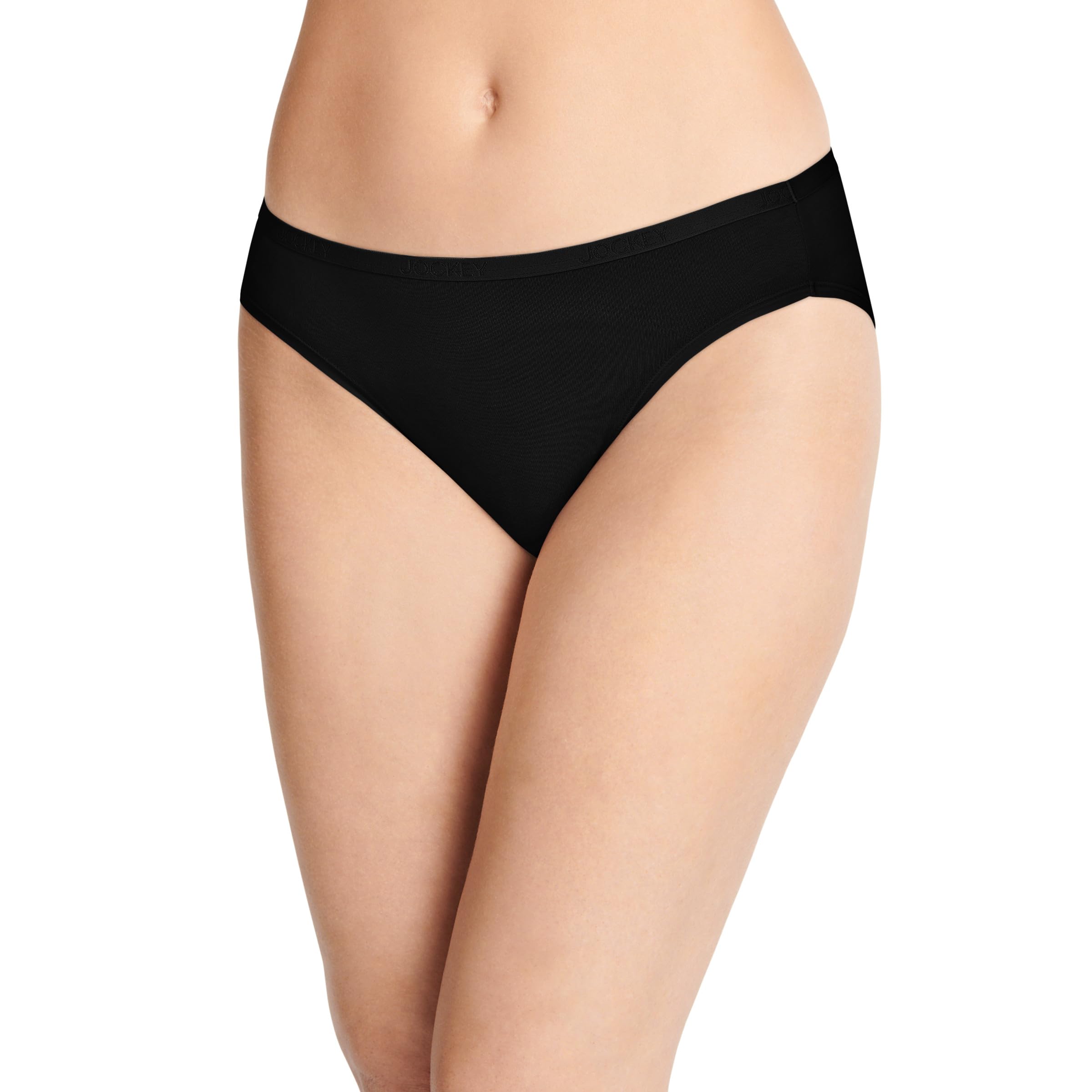 Jockey Ropa interior de algodón orgánico elástico con logotipo para mujer, paquete de 3