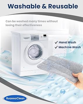 6 Pack Steam Mop Pads Compatible with FEPPO/FODFINU Steam Mop | Compatible with Wotaste/Seyola Steam Mop Cleaner for Home, Washable and Reusable Replacement Mop Pads for Floor Cleaning