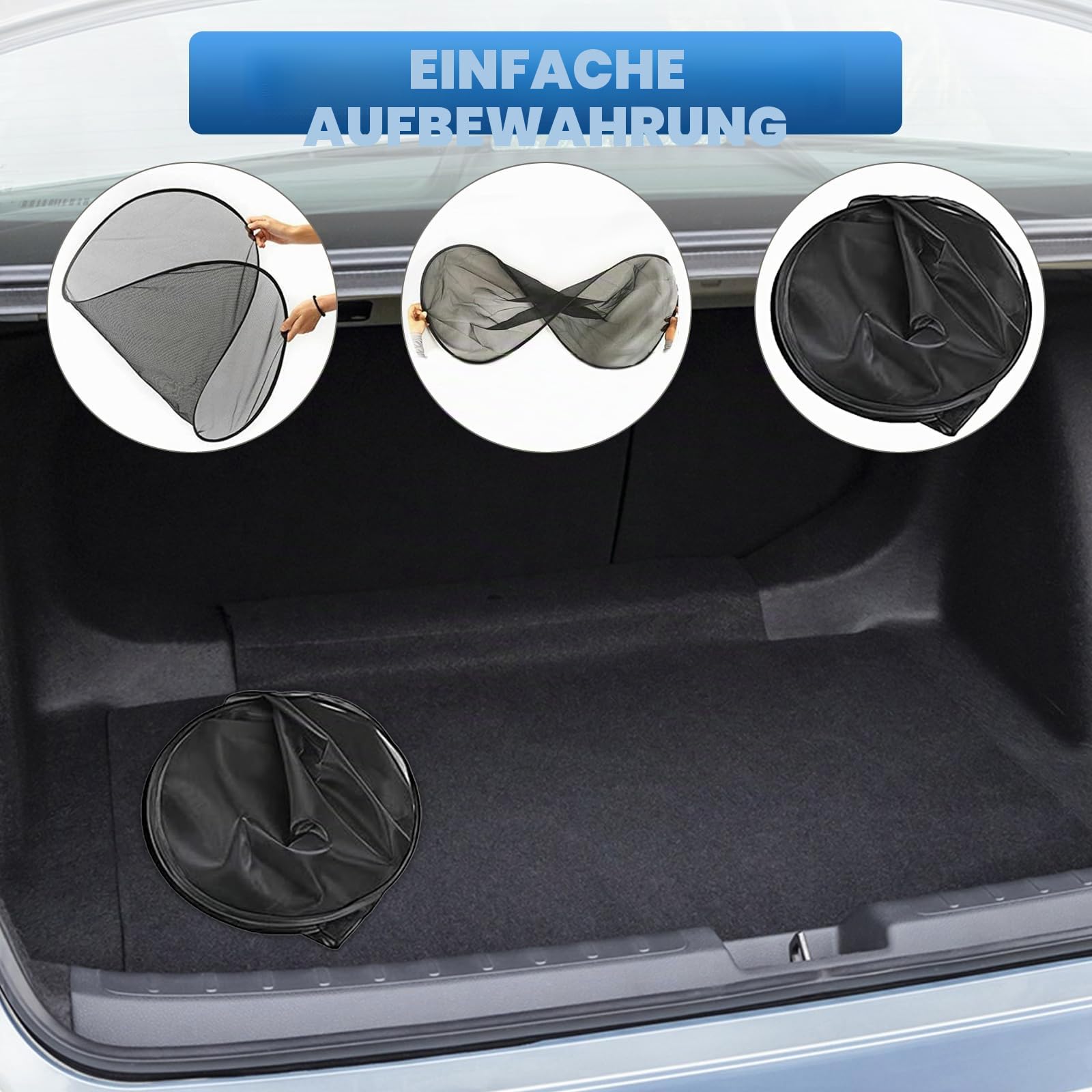 Riloer Auto-Sonnenschutz für die Heckscheibe, universeller Sonnenschutz für die Heckscheibe, Visierschutz, kompatibel mit den meisten Autos, Sonnenschutz für Kofferraumfenster
