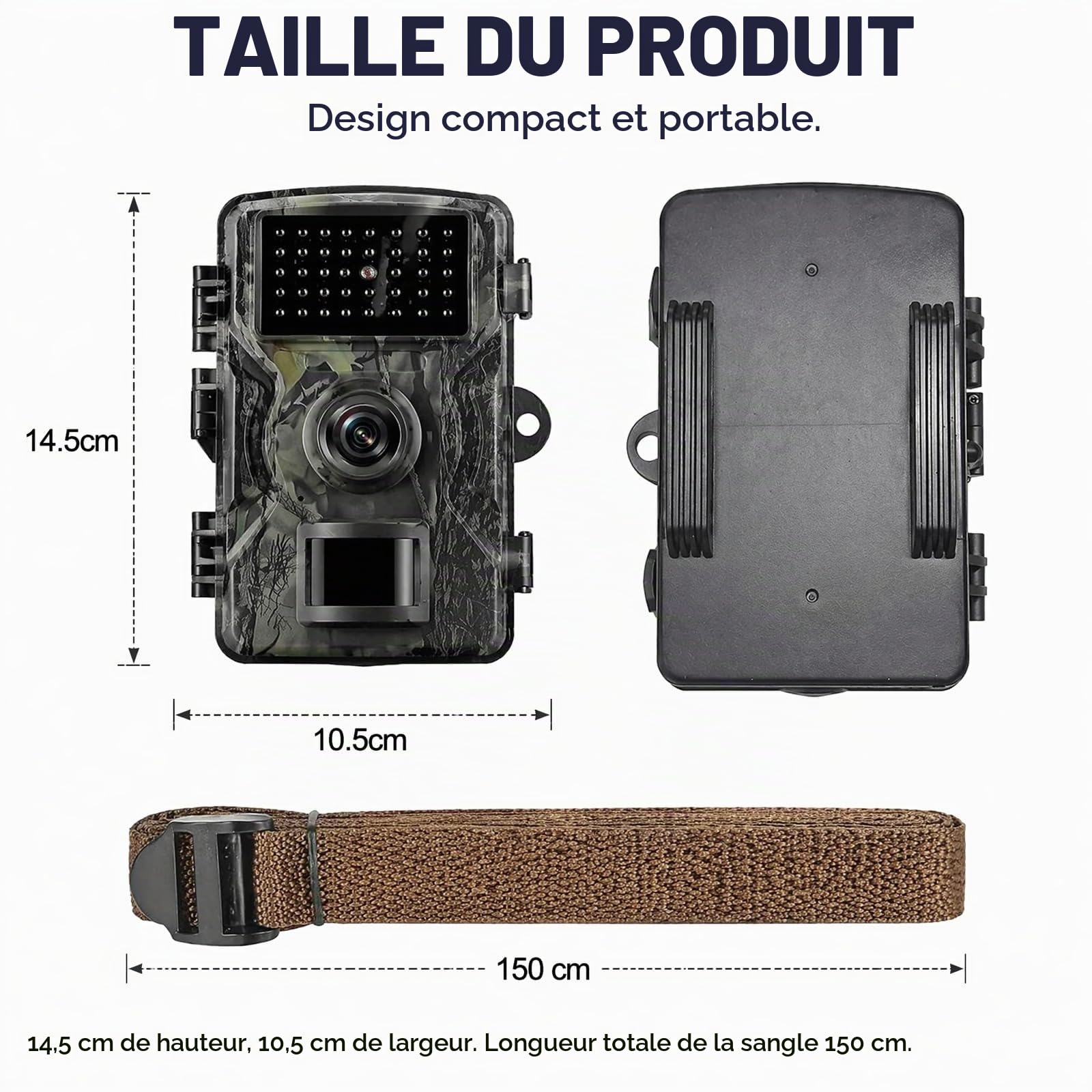 Caméra de Chasse 4K 48MP Infrarouge 940nm Invisible IP66 Étanche 0,1s | 32 Go inclus, détection PIR 20m 130°, -20°C à 60°C, veille 3-6 mois, pour faune sauvage et sécurité extérieure