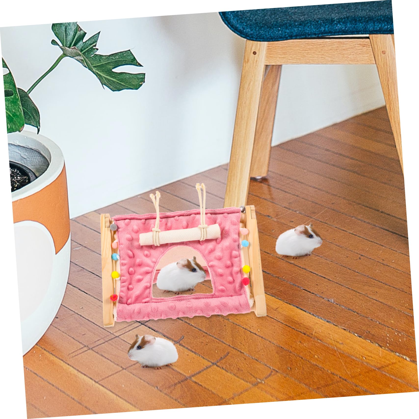 BESPORTBLE 4piezas Casa De Campaña Decorativa para Hámster Refugio Acogedor para Mascotas Pequeñas Nido para Cobayas y Chinchillas Cama Suave y Versátil para Roedores para Esconderse y