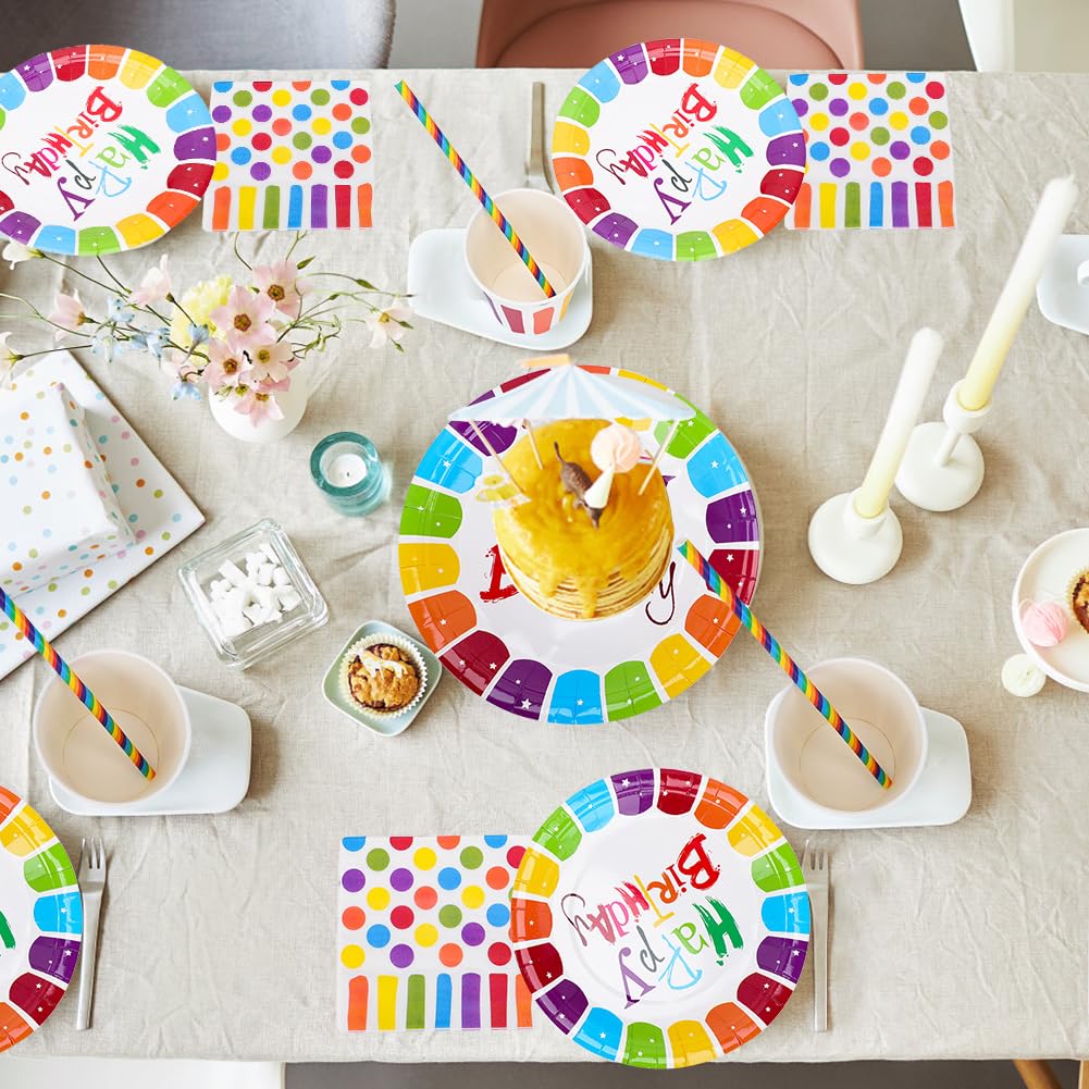 Set Stoviglie Carta Principessa Per Feste Bambini - 84 Pezzi Per 16 Persone, Tema Unicorno, Senza BPA - Foto 8