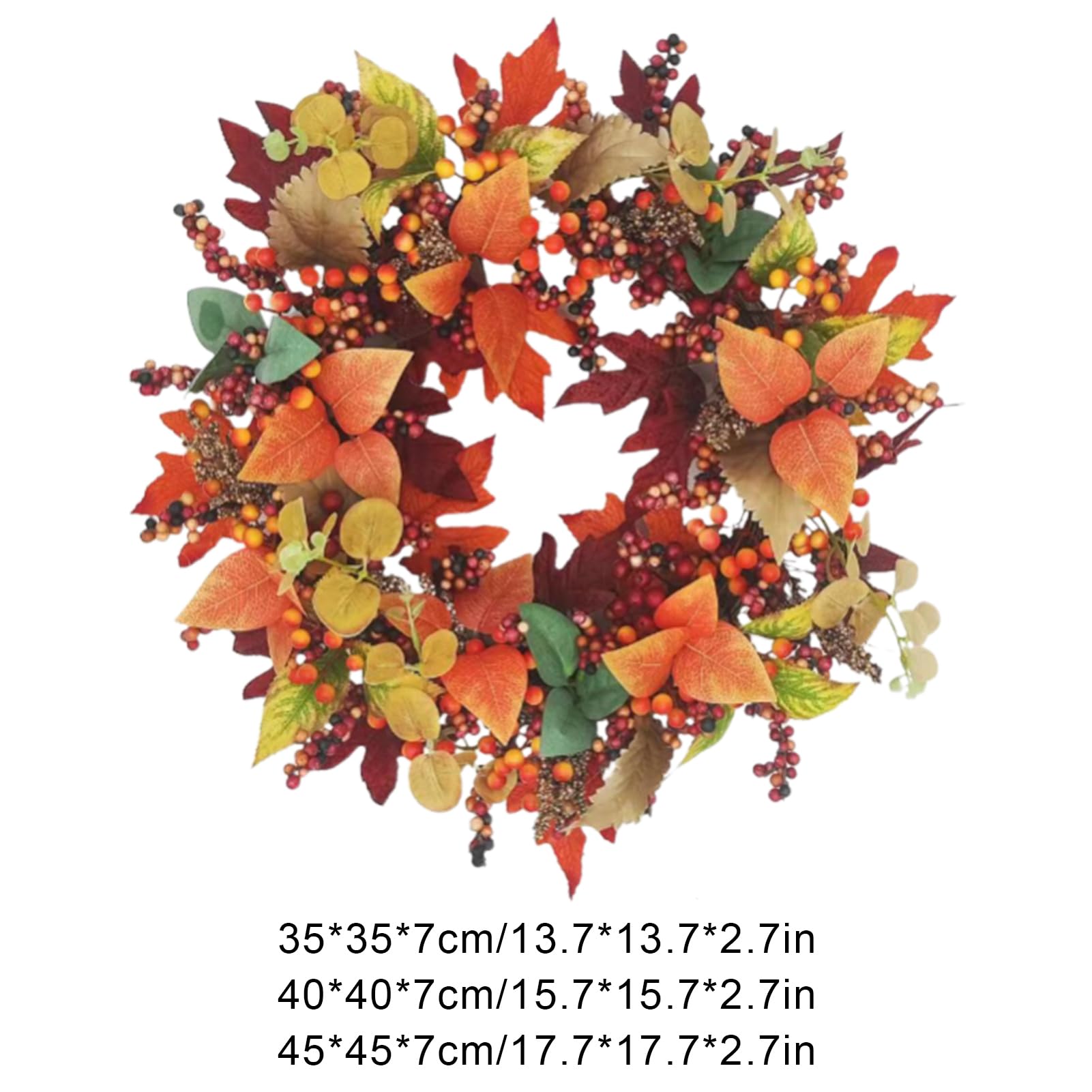 Türkranz Herbsts | 35/40/45cm Herbstkränze Für Die Haustür | Künstlicher Halloween- | Herbstdeko Modern Groß Autumn Decor Türdeko Deko Fall Wreath Für Haustür Outdoor Tisch Außen