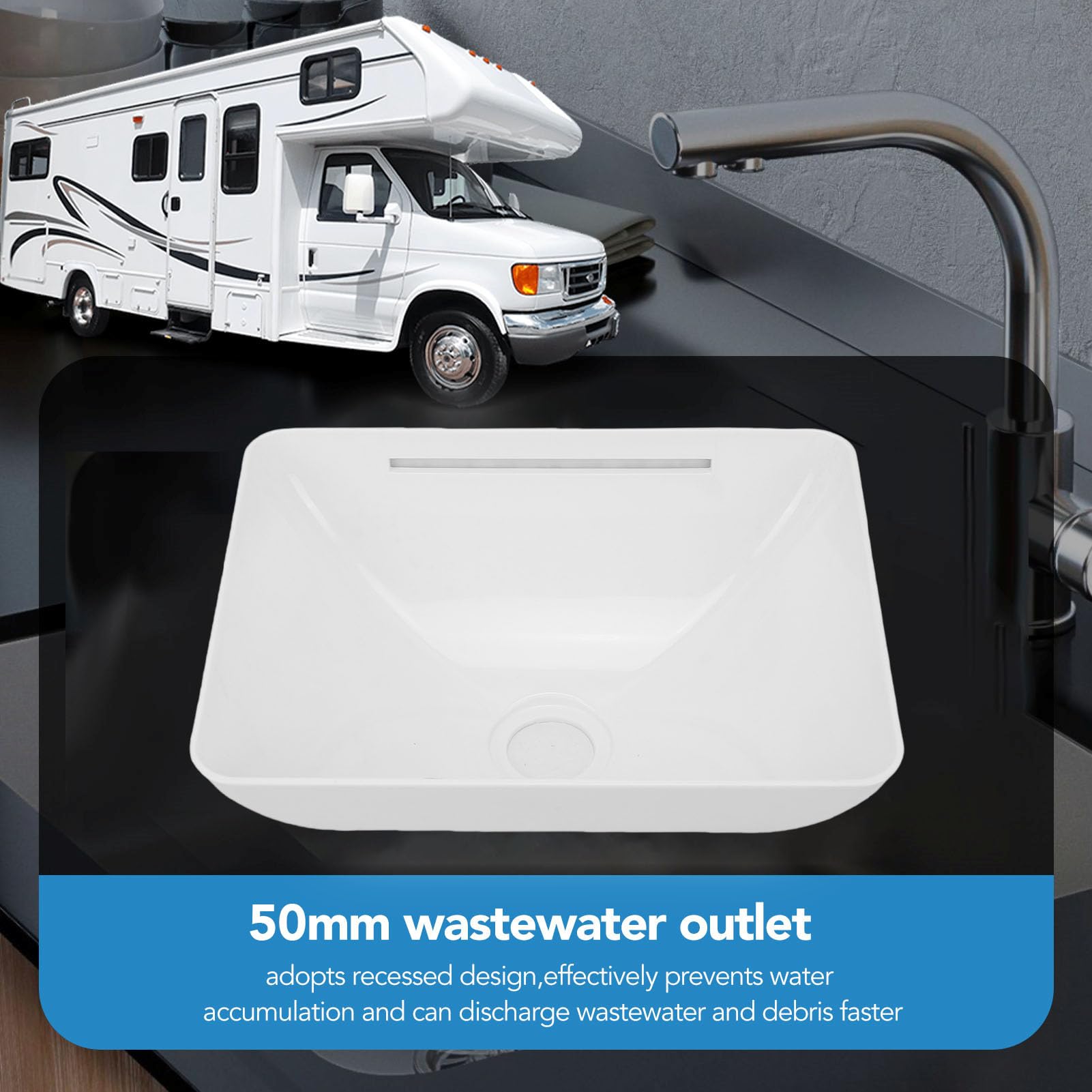banapoy Lavabo Mano con Lavandino da Incasso per Yacht