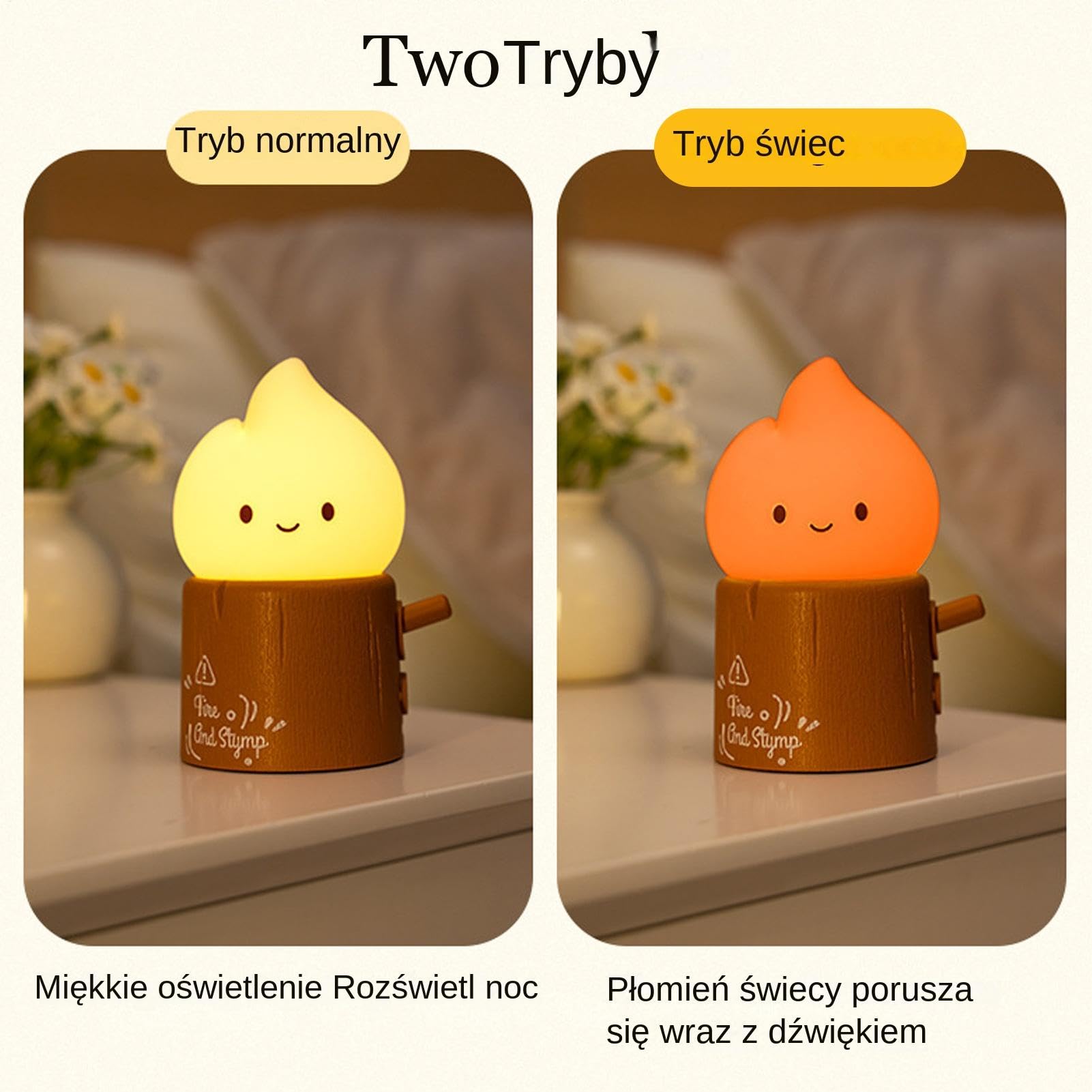 Lampki nocne dla dzieci, lampki nocne dla dzieci,Regulowana lampka nocna w kszta?cie p?omienia pnia drzewa - Mi?kkie ?wiat?o lampka nocna lampa sto?owa na biurko na urodziny Halloween ?e narodzenie