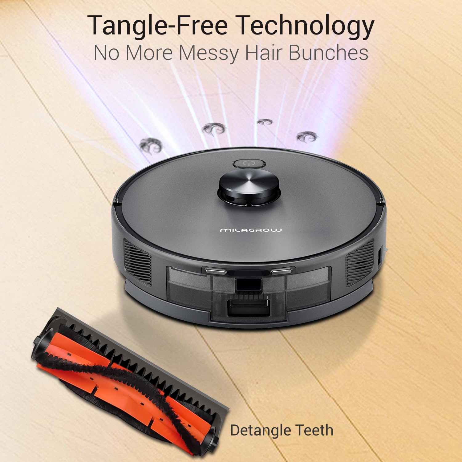 MILAGROW BlackCat 25 Pro Robot Vacuum Cleaner with 7500Pa Suction Power, Self-Empty Base, Bagless, 60-Day Capacity, LiDAR Navigation, RT2R 3.0 Technology, Perfect for Pet Hair, WiFi/APP/Alexa (Black) MILAGROW BlackCat 25 Pro Robot Vacuum Cleaner with 7500Pa Suction Power, Self-Empty Base, Bagless, 60-Day Capacity, LiDAR Navigation, RT2R 3.0 Technology, Perfect for Pet Hair, WiFi/APP/Alexa (Black)