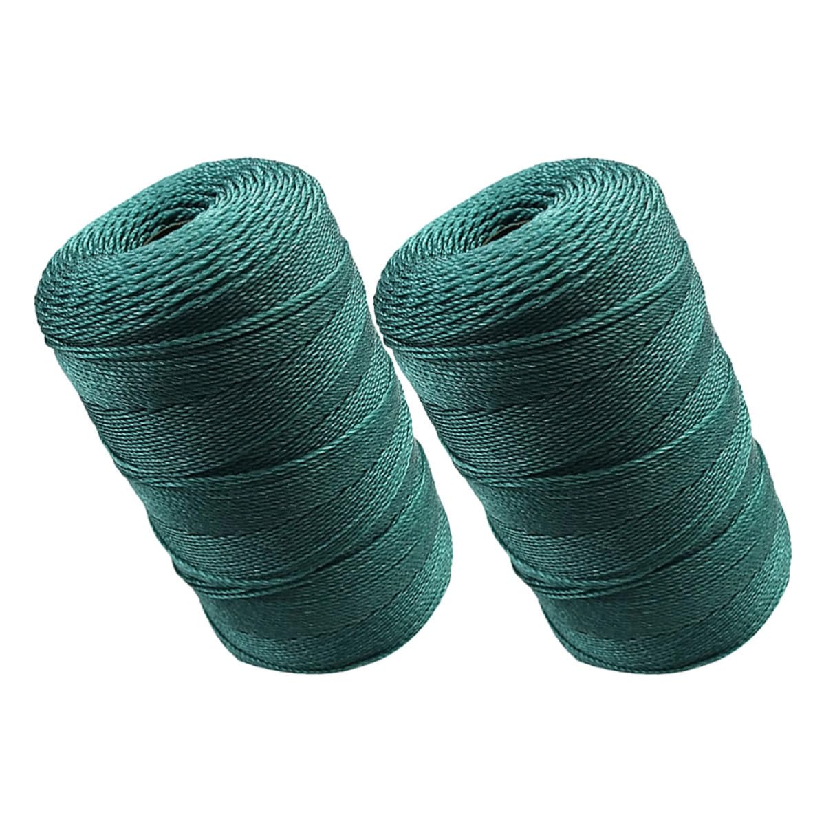 Hemobllo Cuerda de Pesca de Nailon Trenzada Resistente y Fácil de Usar para Reparación de Redes de Pesca en Ríos Paquete de 2 Piezas Verde