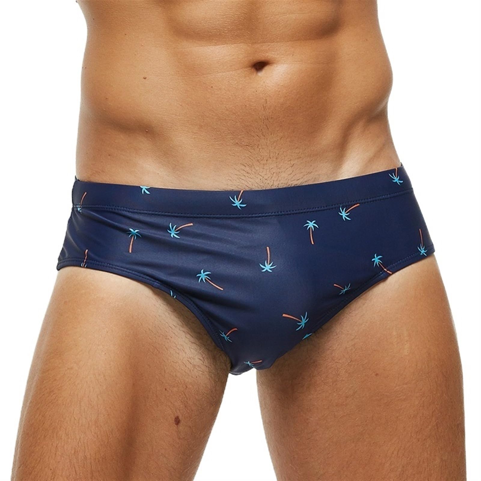 Swim brief de hombre con estampado de palmeras ideal para tus vacaciones de playa