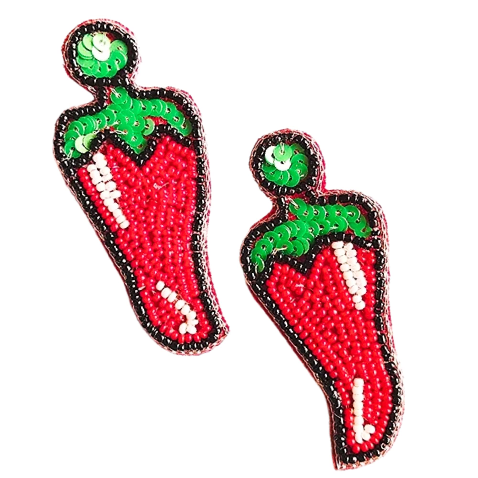 Tipsy Closet Quirky Red Chilly Handmade Beads Earrings for Women Girls Y2K Pinterest Aesthetic Boho Earring Set Beaded Embroidered Embellished Fabric Bead Studs Drops Danglers for Beach Vacation Party (B0C4LXWYLC) Amazon Price History, Amazon Price Tracker