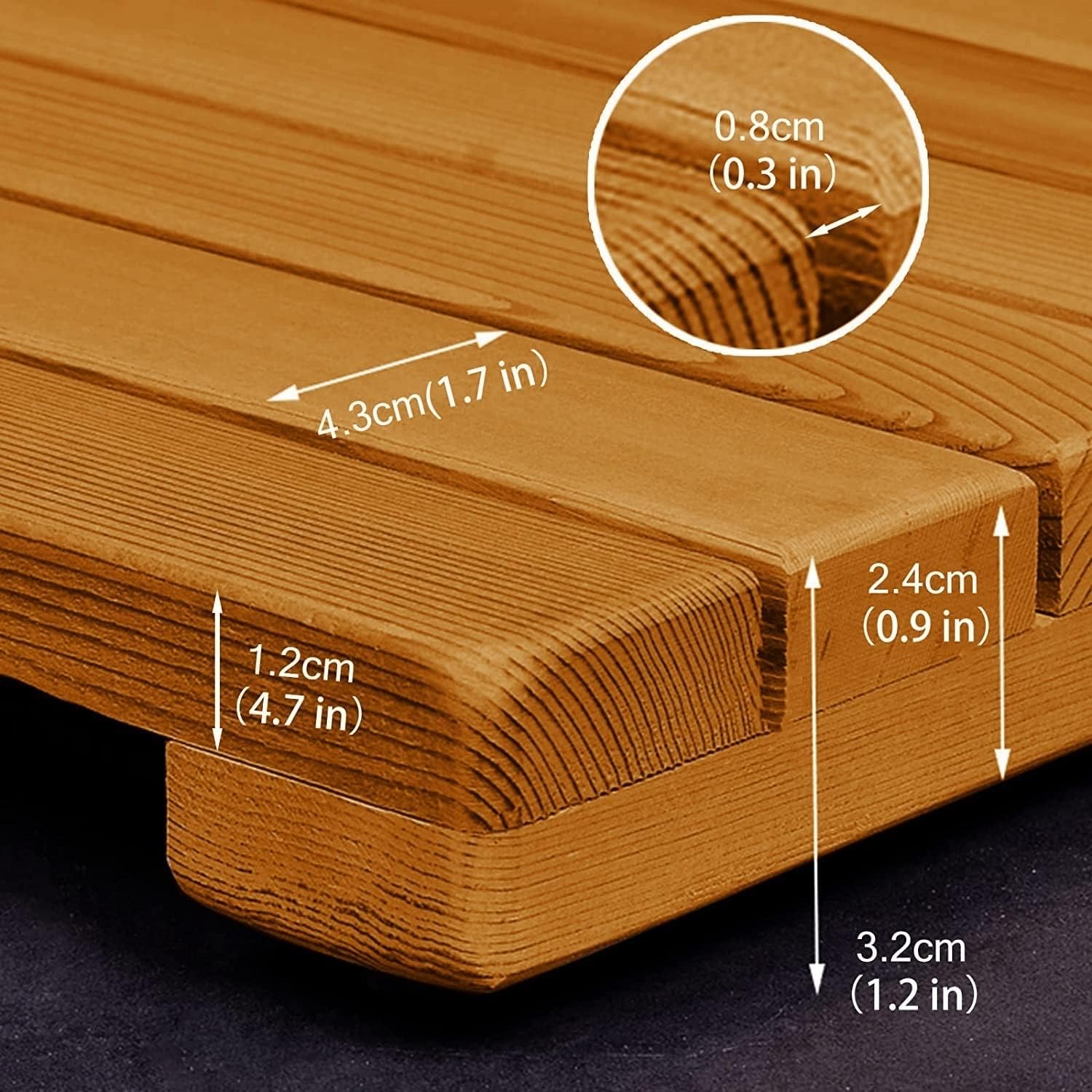Teak Shower Mat, Non Slip Shower Mats for Inside Shower Wooden, Rvs/Camping/Outdoor Teak Bath Mats, Extra Large Wood Spa Mat Shower Floor Board(28x28in/71.1x71.1cm)