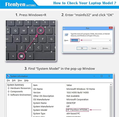 Miniatura 7 de L11119-855 HT03XL Batería para HP Pavilion 14-CE 14-CF Toshiba Satellite