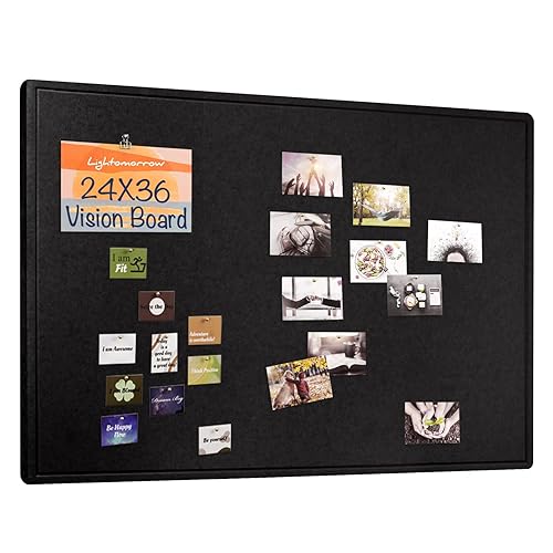 Lightomorrow Vision Board 36x24, Thicken Felt Pin Board for Bedroom