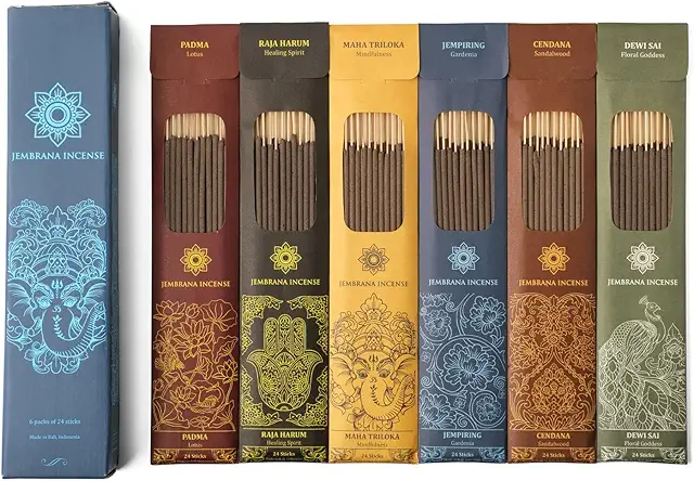 Bali Triloka Incense Sticks Mix - 6 Scents, 144 Sticks Total