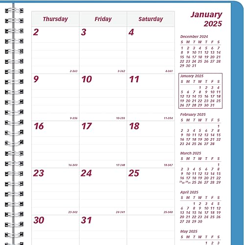 Miniatura 6 de Brownline Agenda mensual esencial 2024, 14 meses, diciembre de 2023 a enero de 2025, encuadernación de doble alambre, 8.875 x 7.125 pulgadas, azul