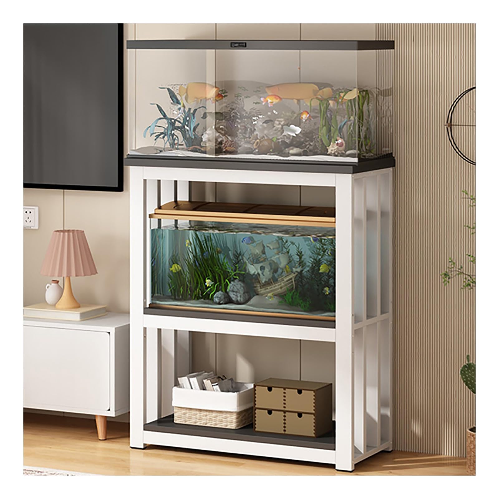 Soporte para Acuario de Madera Maciza, Soporte para Pecera