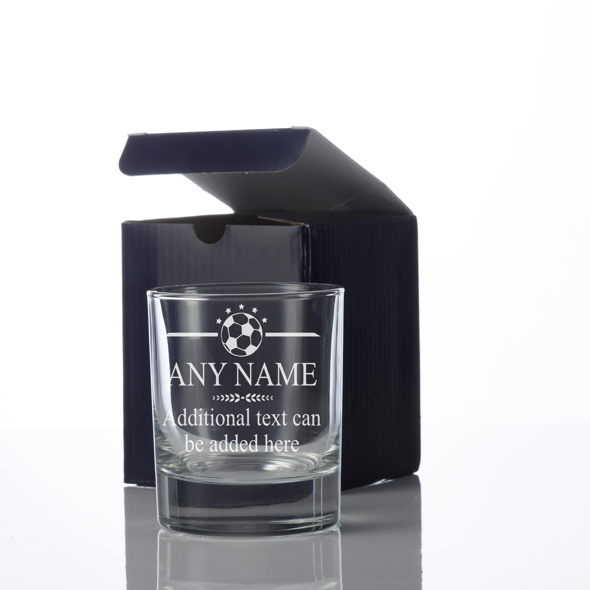 ukgiftstoreonline Personalised Engraved Whiskey Glass Sports Award Football Theme