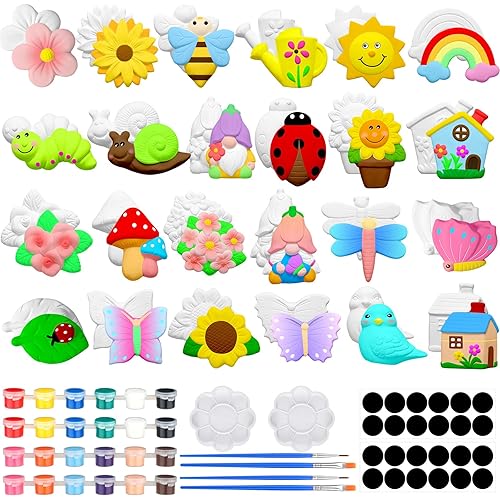 Simgoing 24 Sets Ceramic Painting Kit for DIY Ready to