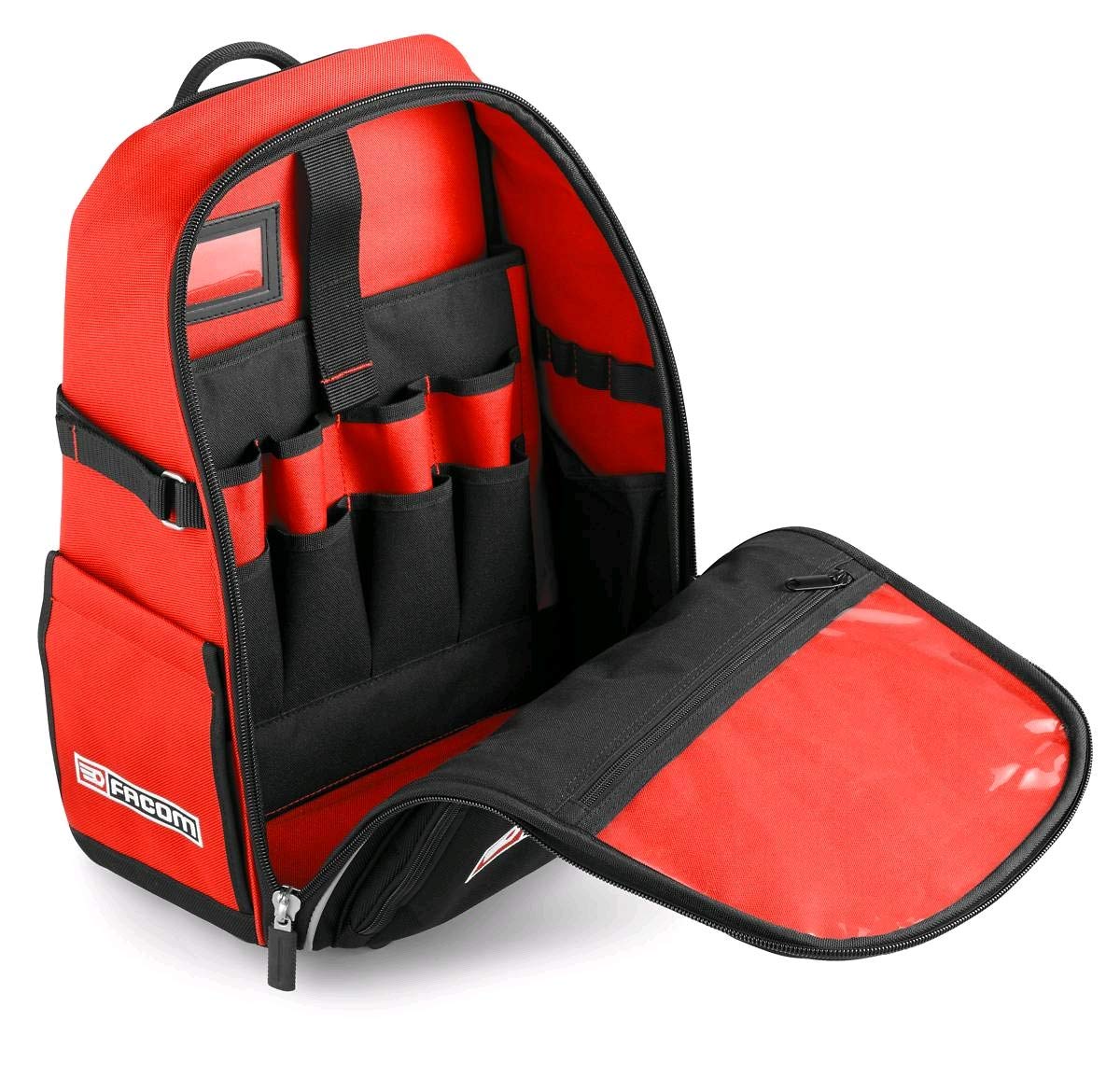 FACOM Mochila con Ruedas, Negra Roja, 25 kg, Bolsa de Herramientas