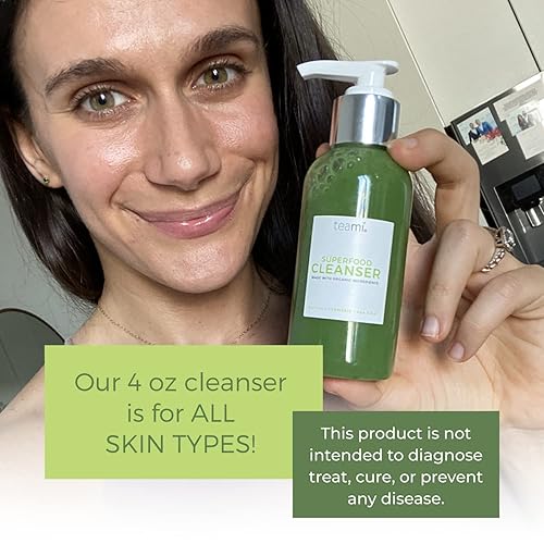 Miniatura 5 de Teami Limpiador facial con ácido salicílico, aloe, matcha y algas marinas, lavado facial suave y orgánico para eliminar el maquillaje, nuestro mejor
