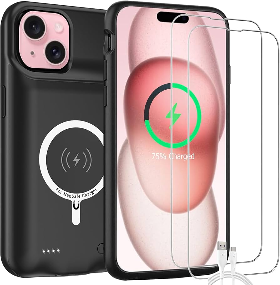 Amazon.com: Battery Case for iPhone 15 Plus, Upgraded 12000mAh