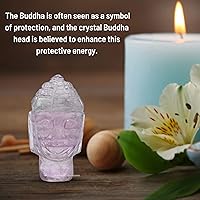 Vista 47 de Amazing Gemstone Black Obsidian Crystal Buddha Head Statue for Zen - Buddah Decor Statue Figurine for Meditation - Adornos Decoraciones Para Salas