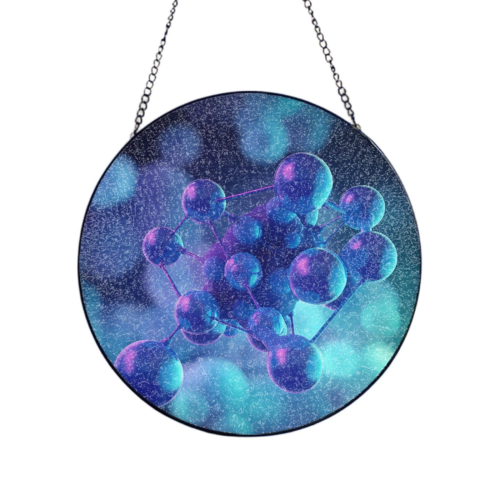 Phayah Co2 Print Stained Glass Window Hanging Sun Catchers Decoration Mother'S Day Birthday Gifts For Home Garden Porch 10in（25cm）
