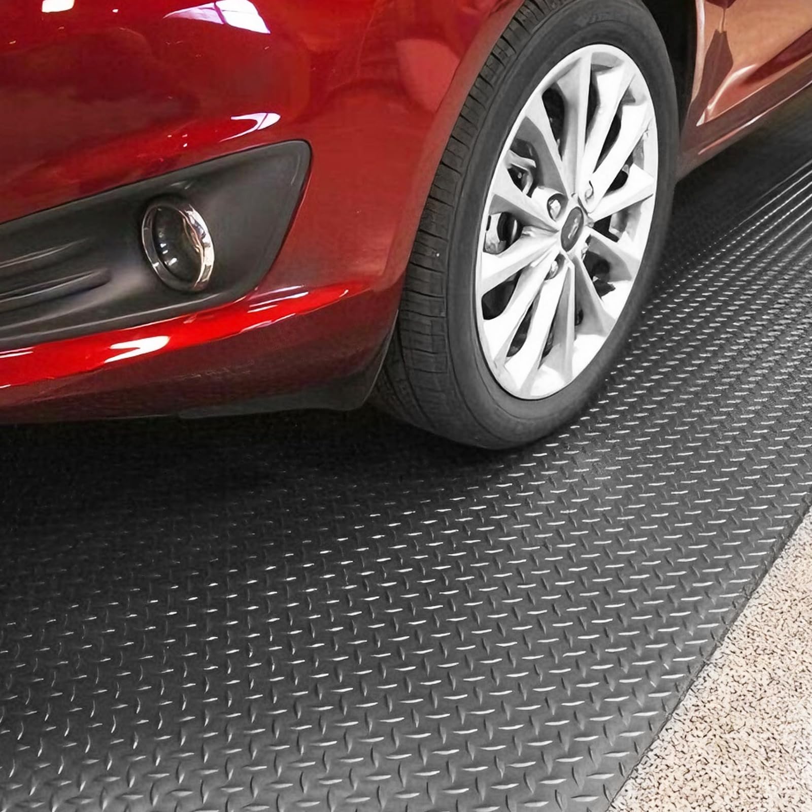 DAJAVE 300 x 150 cm, alfombrilla de goma por metros, alfombrilla de protección, suelo de garaje, alfombra de goma antideslizante, alfombra de goma antideslizante para sótano, taller, garaje