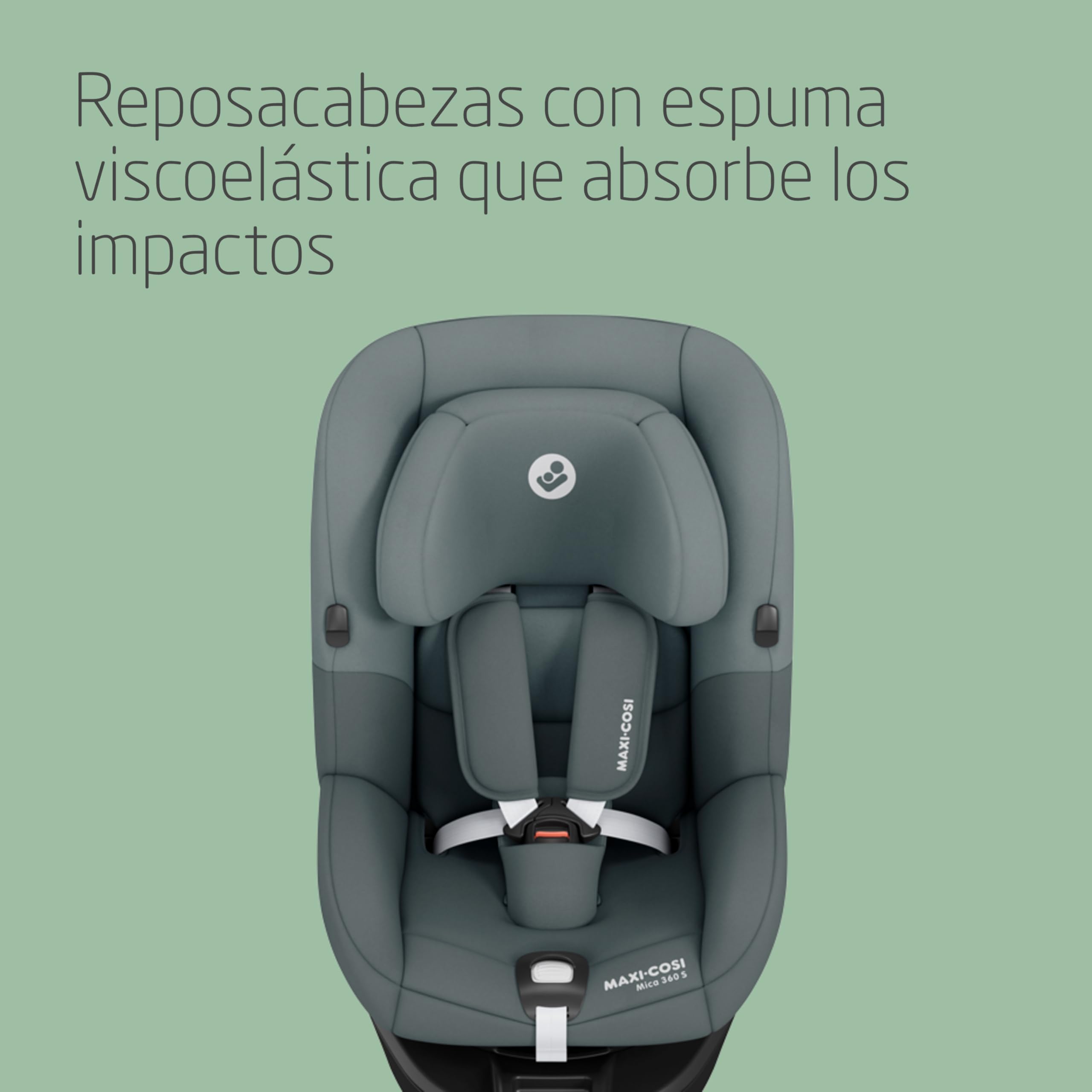 Maxi-Cosi Mica 360 S, Silla Coche 360 Giratoria, ISOFIX, 3M-4A(61-105 cm), Silla Coche Bebé i-Size, Giro FlexiSpin, 5 Posiciones Reclinación, Protección G-CELL, Arnés Fácil Poner, Tonal Graphite