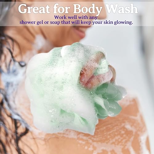 Miniatura 4 de 36 esponjas de baño a granel de 1.41oz de esponja de ducha de red suave para hombres y mujeres, esponja exfoliante para ducha