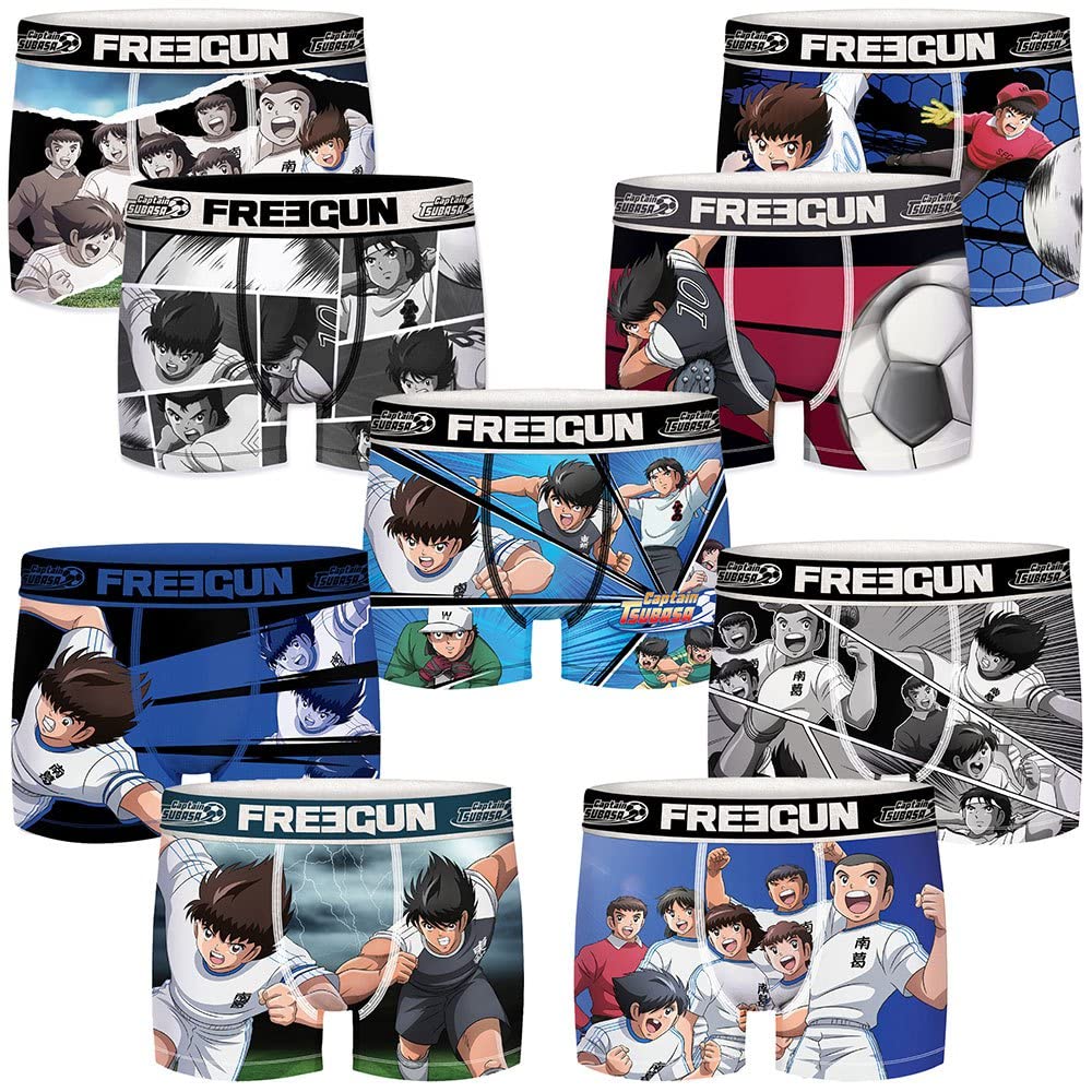FREEGUN M - Set de 9 Calzoncillos bóxer Oliver y Benji para Hombre Microfibra