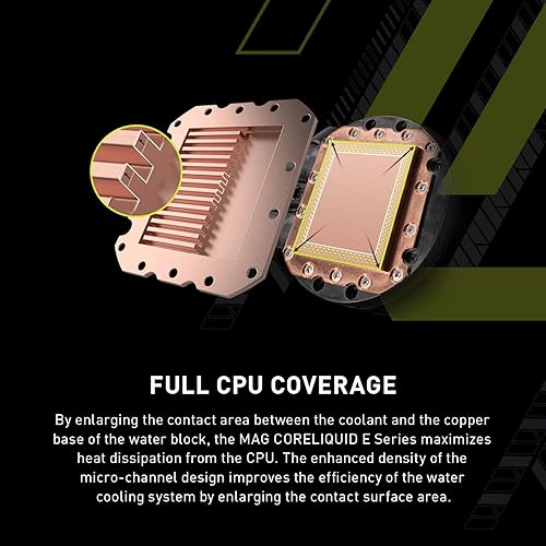 Miniatura 3 de MSI MAG CORELIQUID E240 - Enfriador líquido de CPU AIO RGB - Radiador de 9.449 in - Ventiladores dobles ARGB PWN de 4.724 in.