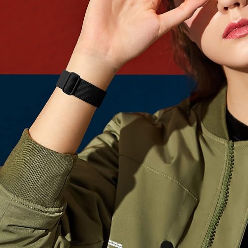 Miniatura 6 de DaQin - Paquete de 3 correas elásticas de nailon, compatibles con Apple Watch de 38, 40, 41, 42, 44 y 45 mm, correas deportivas unisex trenzadas y