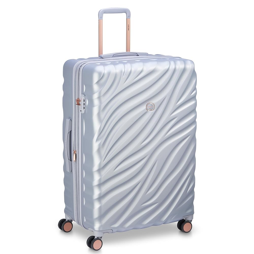 DELSEY PARIS Alexis Durable Luggage, Expandable Lightweight 4-Wheel Spinner, Easy Grip Handles for Smooth Mobility, TSA-Lock Incorporated, Men and Women, Platinum/Rose Gold, Check-In 29-Inch