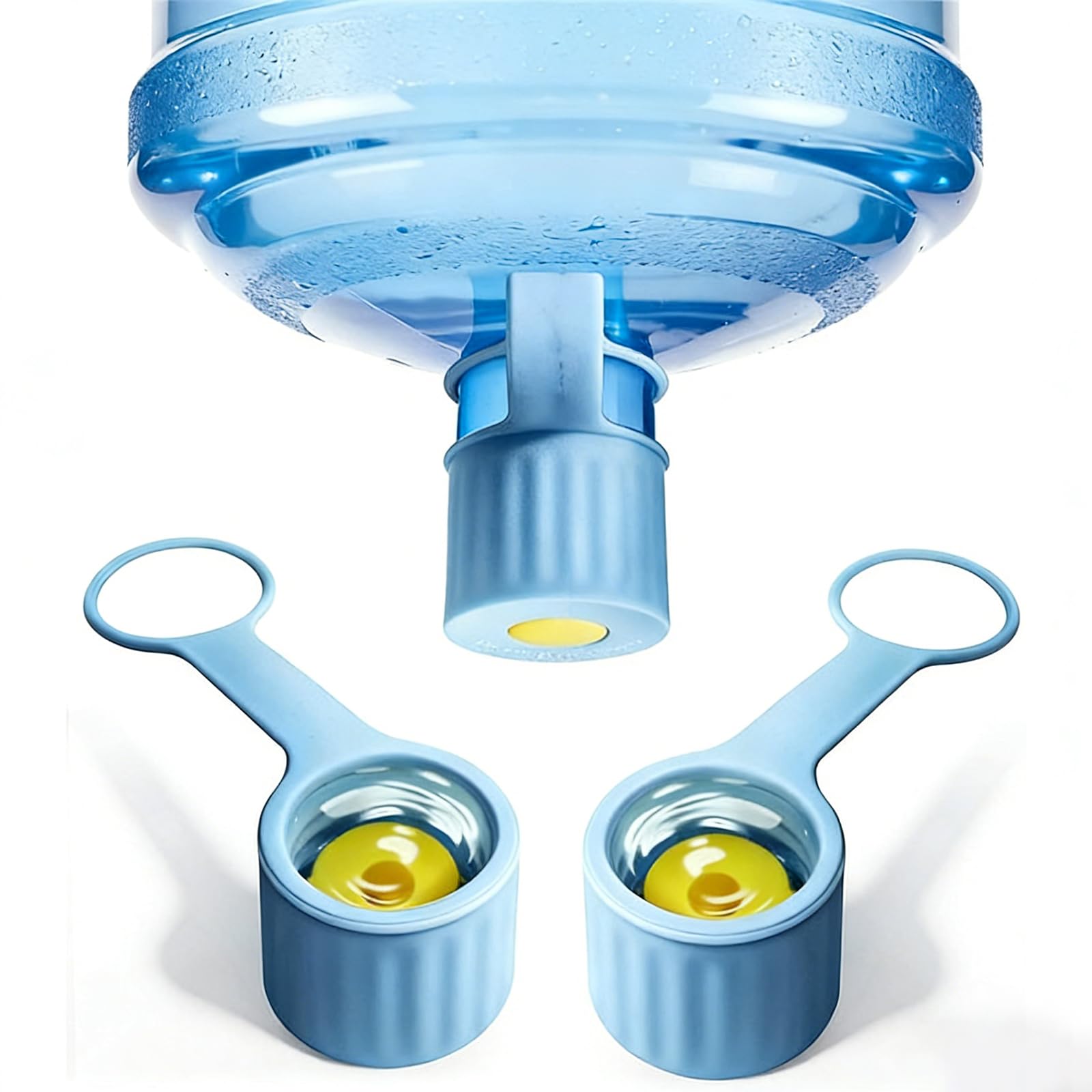 hogtnd Flexible Silicone Lid for 55mm-60mm Bottles with Spout Cap and Loops Global Water Bottle Cover