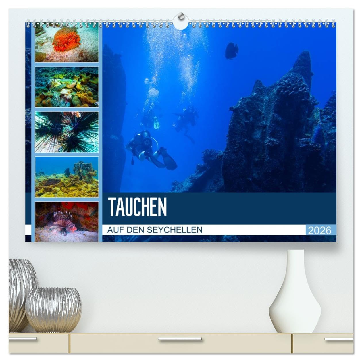 Tauchen auf den Sychellen (hochwertiger Premium Wandkalender 2026 DIN A2 quer), Kunstdruck in Hochglanz: Faszination Unterwasserwelt
