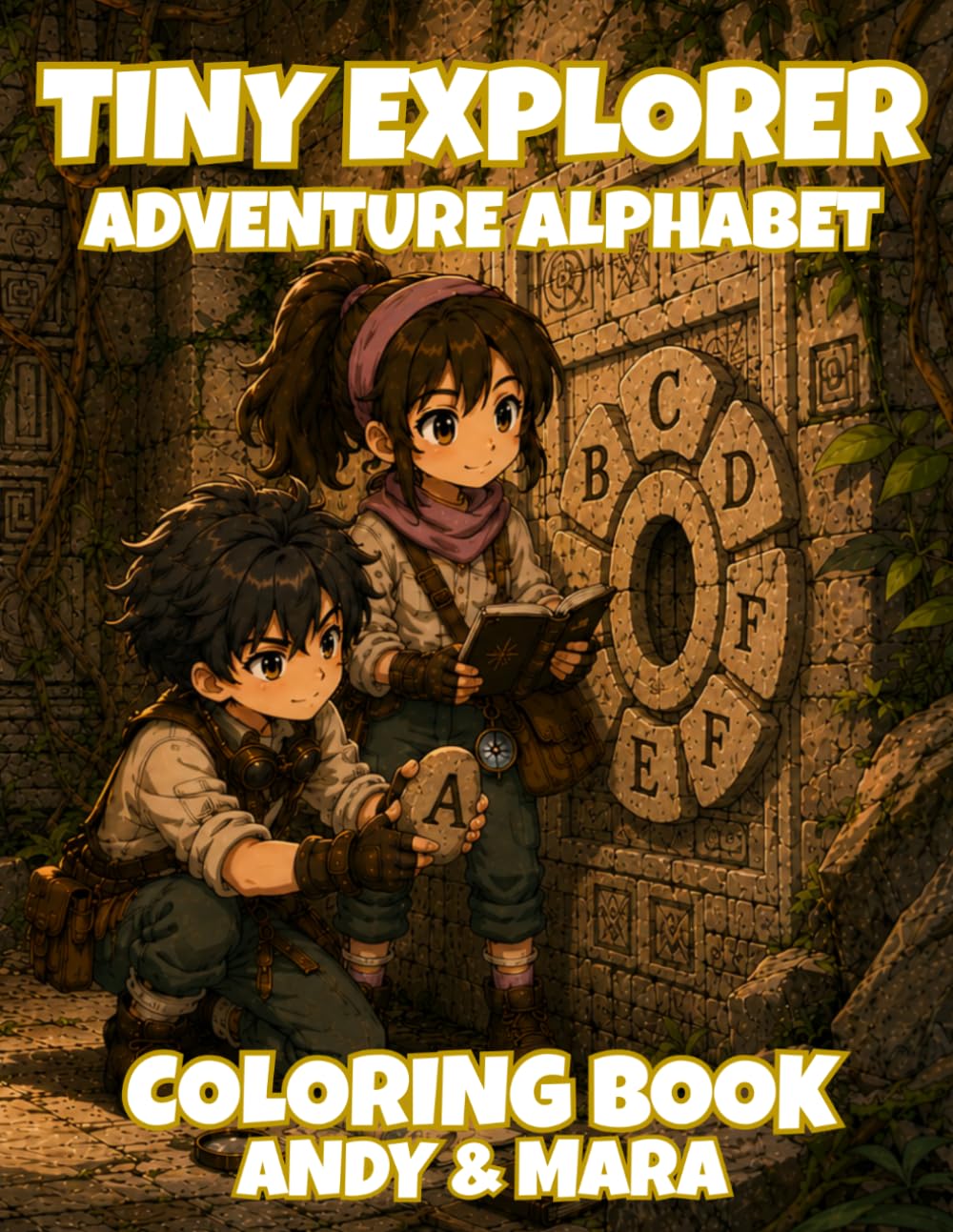 Tiny Eplorer Alphabet: A Cute Explorer ABC Coloring Adventure for Kids