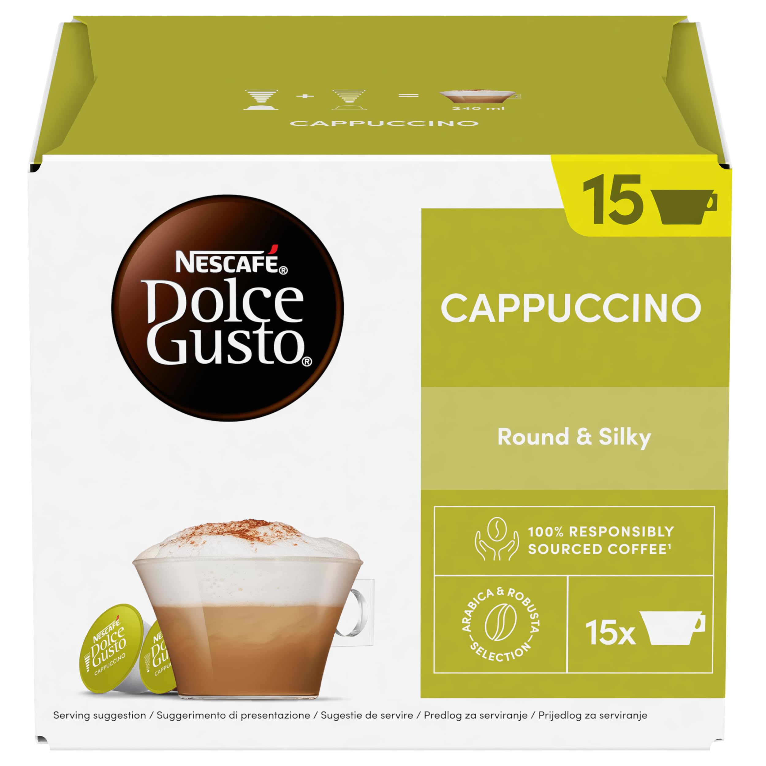 NESCAFÉ Dolce Gusto Cappuccino Coffee Pods 30 Capsules (15 Servings)