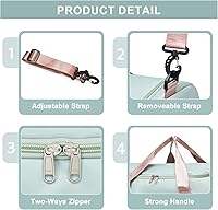 Vista 242 de Pequeña bolsa de gimnasio para mujer, bolsa de viaje con compartimento para zapatos