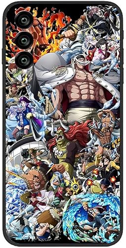 Negro Delgado Suave Mate Durable Caucho Silicona TPU Fundas Fit Funda para Samsung Galaxy A13 5G A04S Edward Newgate Ace Anime Japón 01