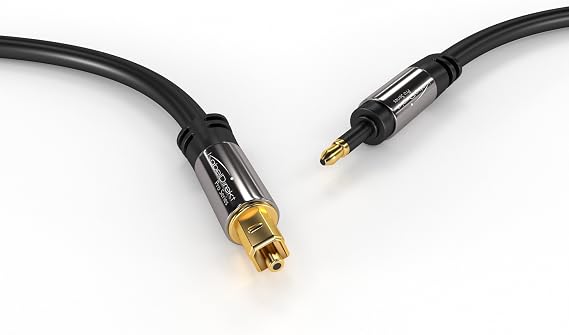 KabelDirekt – Optical Audio Mini-TOSLINK Cable – 1.5m