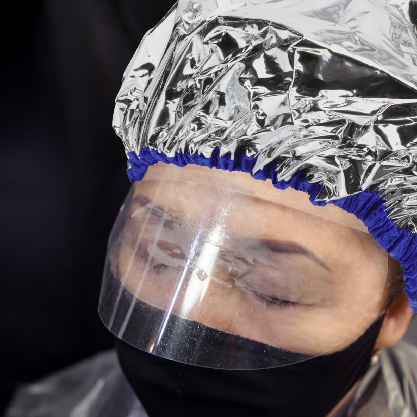 1 Pièce Bonnet de Capillaire Pratique Tinfoil Bonnet de Bain Auto Chauffant pour Capillaire et Coloration Unique Ajustable