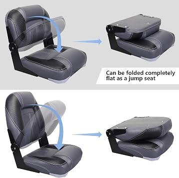 Leader Accessories 50 Bass Boat Seats Folding Fishing Boat Seat
